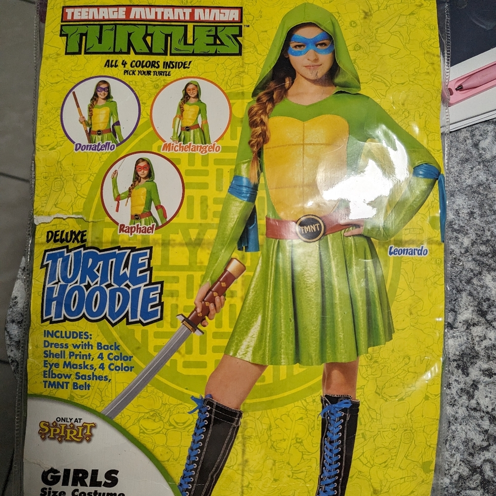 TEENAGE MUTANT NINJA TURTLES Girl XL 14-16 Halloween Costume